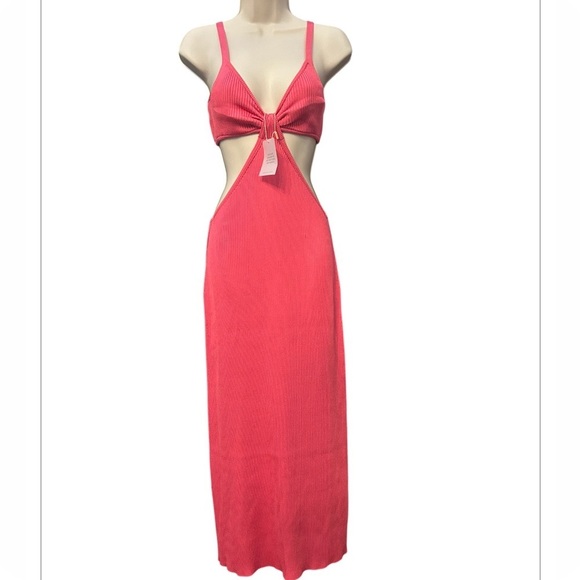 NWT cult gaia Revolve Serita Cut-Out MIDI Cocktail Bodycon Dress In Blossom Sz S - Picture 5 of 16